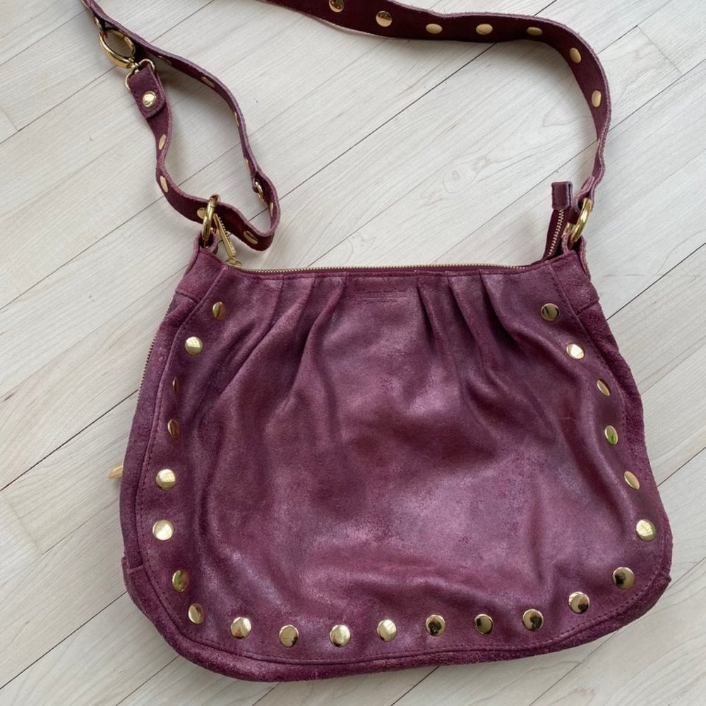 Hammitt Bordeaux Suede Crossbody Bag
